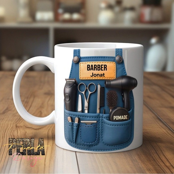 Dog Groomer Mug with Pink Apron Design - Picture 7 of 9